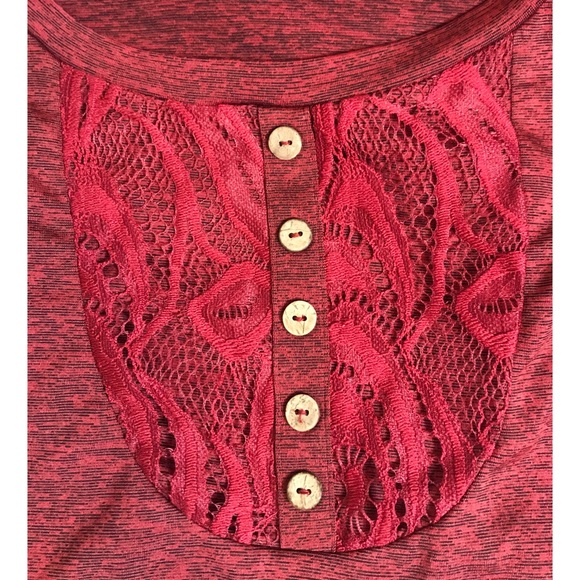 Large Wine Red Asymmetrical Loose Dress - Picture 5 of 6